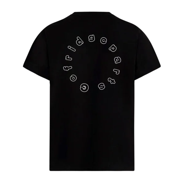 Mysterious and cool men's black T-shirt, imitation leather stitching design, slim short sleeves, fashionable choice - Image 2
